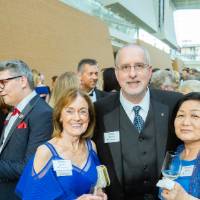 Donna Brooks with guests at Enrichment.